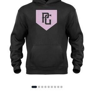 PG Perfect Game Black and Pink Dish Graphic Hoodie Men’s Medium NWT